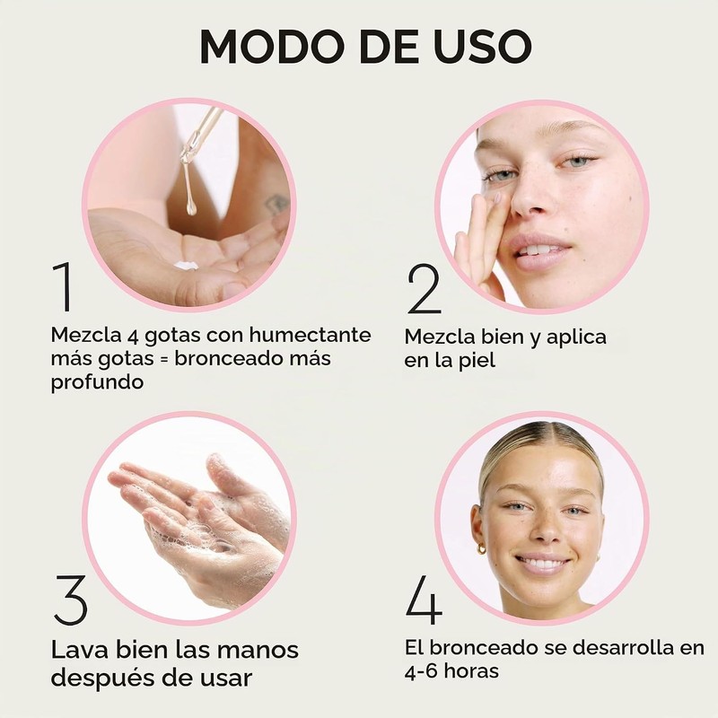 TANOLOGIST, Self Tan Drops, Serum Autobronceador Facial y Corporal con