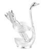 Coffee Spoon Holder Elegant Swan Shaped Alloy Mirror Polish Rich