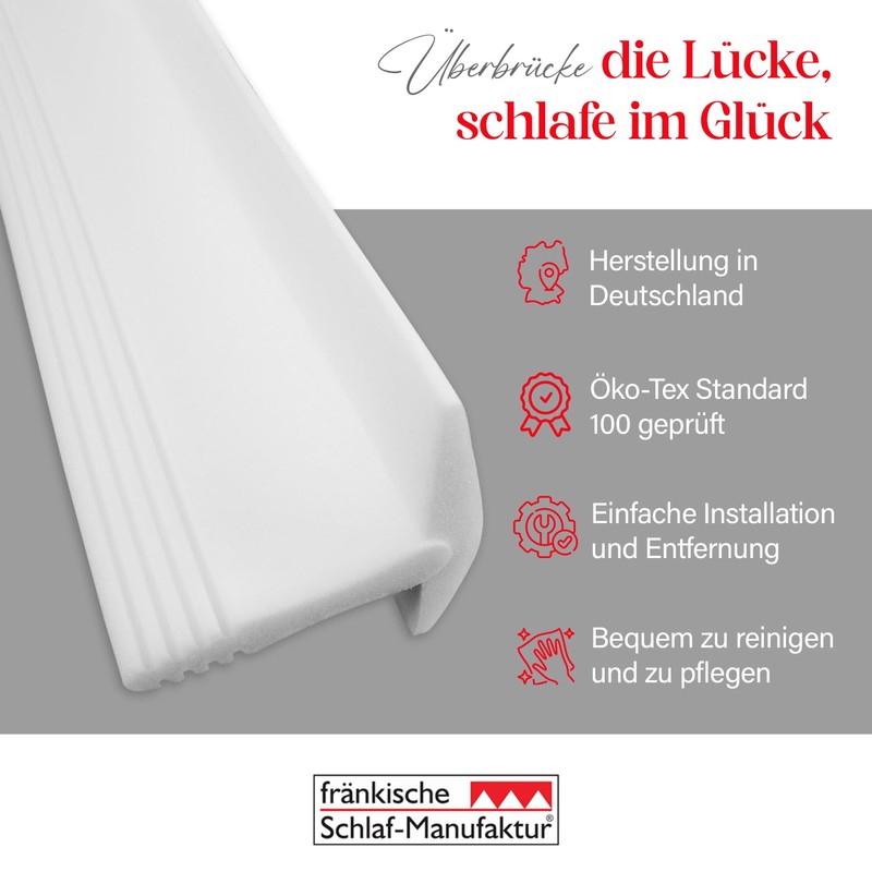 Fränkische Schlafmanufaktur, Mattress Gap Filler, Love Bridge, Bed Bridge, Bed