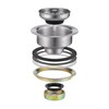 Luxier KS01-B 3 1/2" Drop-in Kitchen/Bar Sink Basket Strainer, Stainless