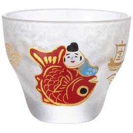 Aderia 6083 Mono Sake Cup Set, 3.4 fl oz (90 ml), Bokokuchi, Sake Glasses, Made in Japan, Comes in a Cosmetic Box, Birthday Gift, Present