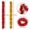 Christmas Garlands Red Gold, 4 Pieces Tinsel Garland, 2 m