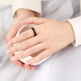 LXBQYSTO 4mm 6mm Hammered Tungsten Carbide Ring For Men Women Plain Domed High Polished Wedding Bands Engagement Ring Size 5-15, 10, Stainless Steel, No Gemstone