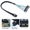 Mini SAS to 4 SATA Cable 7Pin 12Gbps Tinplated Copper