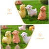ORFOFE 8pcs Miniature Alpaca Figurines Mini Resin Alpaca Ornaments Tiny