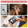 Delgada 20A GFCI Outlet Electrical Outdoor Outlet Weather Resistant Tamper-Resistant