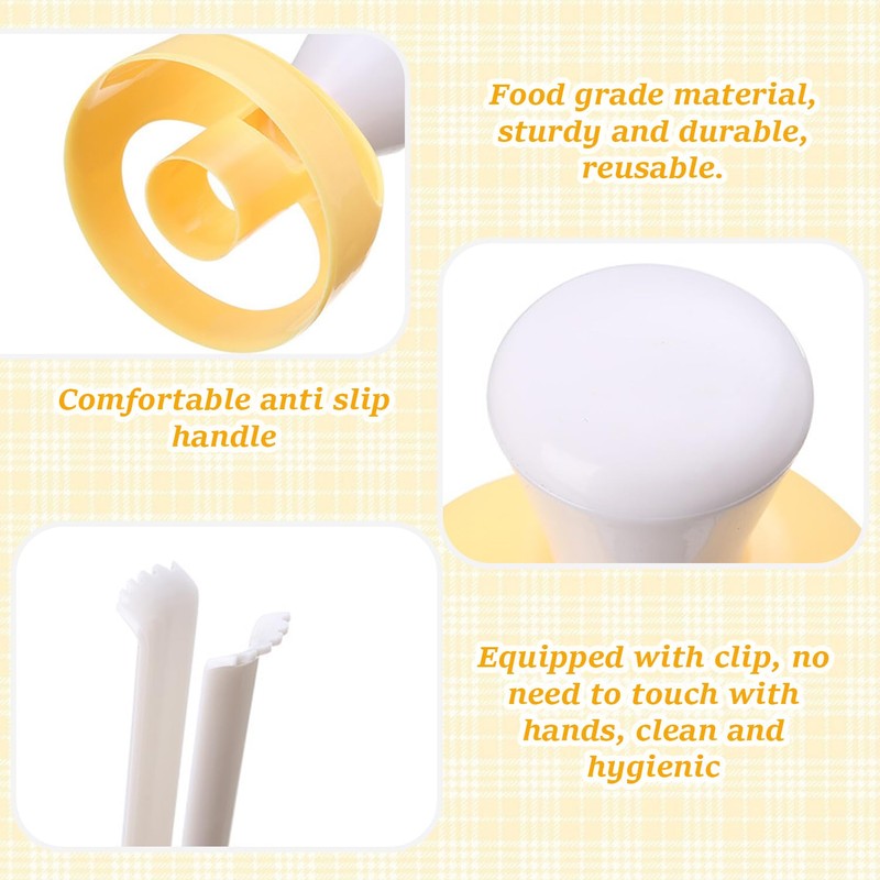 USHXVG 2Pcs Donut Molds with Dip Tongs, Hollow Bread Mold,