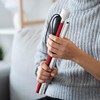 Blind Cane Stick - Mobility Reflective Red-White Foldable Walking Baston