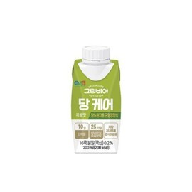 Jeongsikpum 정식품그린비아 당케어 곡물맛 균형영양식 200mlx30팩 JungSik Food Green Via Sugar Care Grain Flavor Balanced Nutrition Food 200ml x 30 Packs