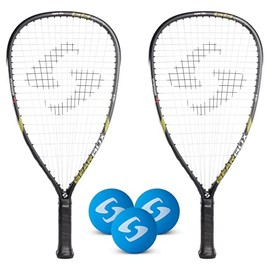 Gearbox GB50 Racquetball 2-Player Kit – Includes 2 GB50 Racquets and 3-Pack Blue Racquetballs – Ideal for Beginner and Recreational Players