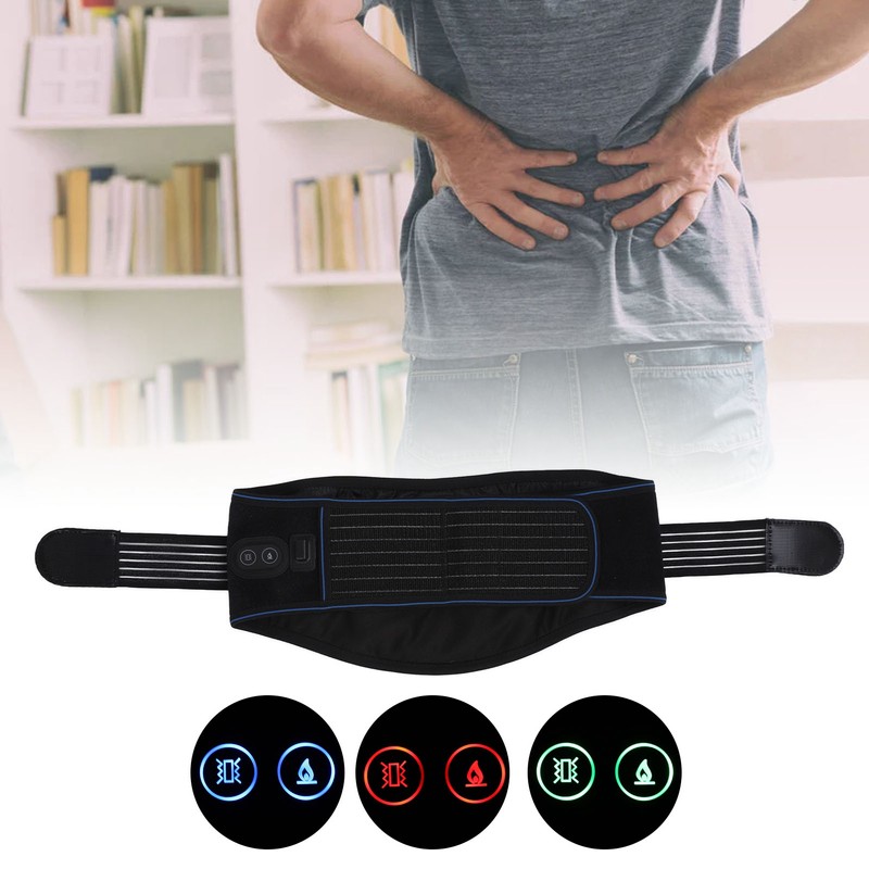 Lumbar Support Back Brace 3 Speed Temperature Controlled Vibration Motor
