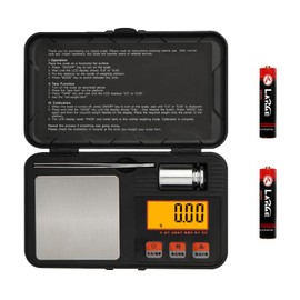 Milligram Scales 50 g/0.001 g, Compact MG Scales with 50 g Calibration Weight, Portable Scale with Tare and LCD Display with Backlight for Food, Powder Scales for Recharging