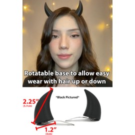 Devil Clip-on Horns (White)