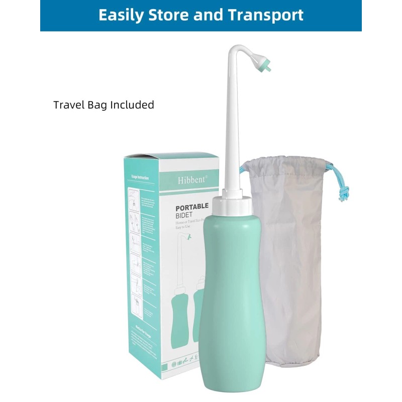 Hibbent Portable Travel Handheld Bidet Sprayer Personal Hygiene Bottle Spray