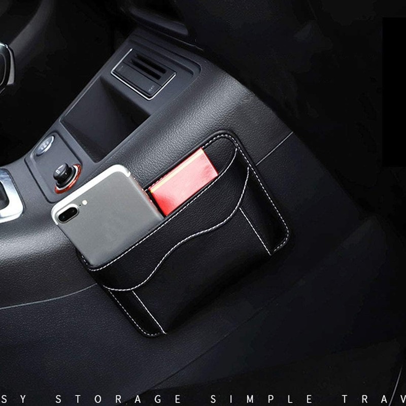 WEZCHUGHAOL Car Side Pocket Organizer, PU Leather Storage Pocket Pouch