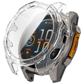 TINGYR 2 Pack Case Compatible with Garmin Fenix 8 47mm, PC + Tempered Glass to Protect the Screen, Anti/fall, All/Inclusive Watch Case Compatible with Garmin Fenix 8 47mm.