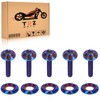 TDZ Blue Titanium Windshield Bolts, Windscreen Screws, Fairing Bolts for
