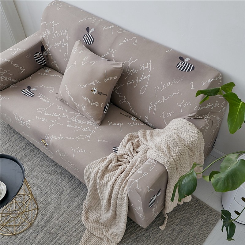 Letter Pattern Comfortable Sofa Cover Protector Slipcover Home Decor(for 2