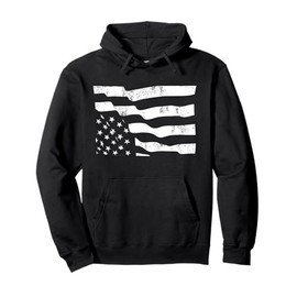 Upside Down American Flag SOS Distress Pullover Hoodie