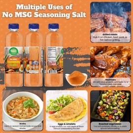 Rani No MSG Seasoning Salt (All Purpose Seasonign Salt) 24oz (1.5lbs) 680g PET Jar ~ All Natural | Gluten Friendly | NON-GMO | Kosher | Vegan | Product of USA