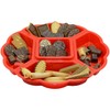 3x Serving Platter Snack Bowl Plastic Appetiser Divider 5 Compartments