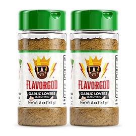 Garlic Lovers Seasoning Mix, 2 Bottles by Flavor God - Premium All Natural & Healthy Spice Blend for Chicken, Seafood & Vegetables - Kosher, Low Sodium, Gluten-Free, Vegan & Keto Friendly