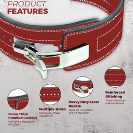 FlexzFitness Lever Weight Lifting Belt for Men & Women Lower Back Support for Weightlifting