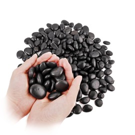 5 lbs Natural Black River Rocks,1-2 Inches Decorative Stones Pebbles for Indoor Plants Decorative Rocks for Potted Plants Small Black Rocks for Indoor Plants,Vases,Aquariums,Terrarium,Fish Tank
