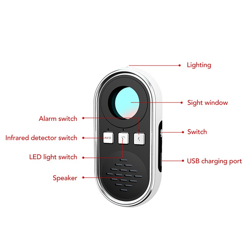 Camera Detector Vibration Alarm Prevent Theft Portable LED Mini Camera