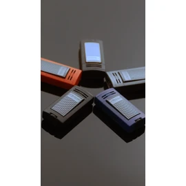 XIKAR® Ion Double-Jet Flame Cigar Lighter. with Textured Trigger Button and a Safety Mechanism. (Blue)