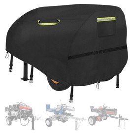 KONWLANG Log Splitter Covers Waterproof Oxford Cloth 83" x 45" x 39",Tear Resistance Wood Splitter Cover for 15-45 ton Gas or Electric Log Splitters Weather-Resistant Wood Splitter Cover (Black)
