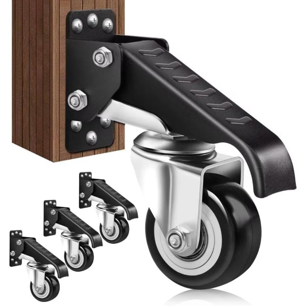 SPACECARE Retractable Workbench Casters Kit, Heavy Duty Workbenches Wheeels with