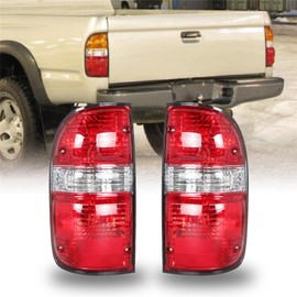 GXYWADY Left and Right Tail Lights Assembly Replacement for 2001-2004 Toyota Tacoma Red Tail Brake Light Including Light Bulbs and Wiring Harnesses