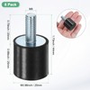 M METERXITY 8-Pack Rubber Mounts D25mmxH25mm Male Vibration Isolators Cylindrical