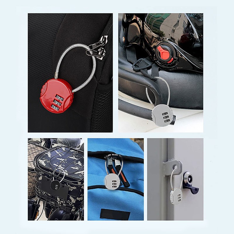 Combination Padlock,4 Pcs Combination Padlocks Small Padlock with Combination 3