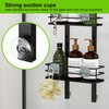 Orimade Adjustable Hanging Over the Shower Door Caddy with Hooks,