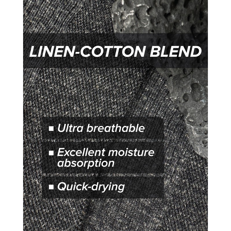 vitsocks Men's LINEN-COTTON Thin Light Summer Trainer Socks (4 PAIRS)