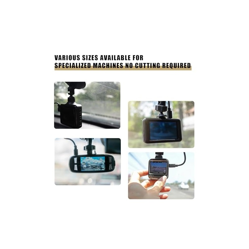 8-Piece Dashcam Windshield Sticker Kit for Easy Installation