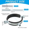 PATIKIL 3.3"-3.7"/83-93mm Split Ring Pipe Hanger, 2 Pcs Heavy Duty