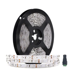 5M/16.4ft SMD3528 300LEDs Near Infrared 940nm NIR Single Chip DC12V 24W Flexible IR LED Strips Light Non-Waterproof 8mm Wide 60LEDs/M 4.8W/M Light Strip