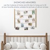 MELANNCO Natural Twine Two Bar Hanging Photo Collage with 30