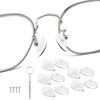5 Pairs Silicone Screw-in Nose Pads, Soft Anti-Slip Eyeglass Nose