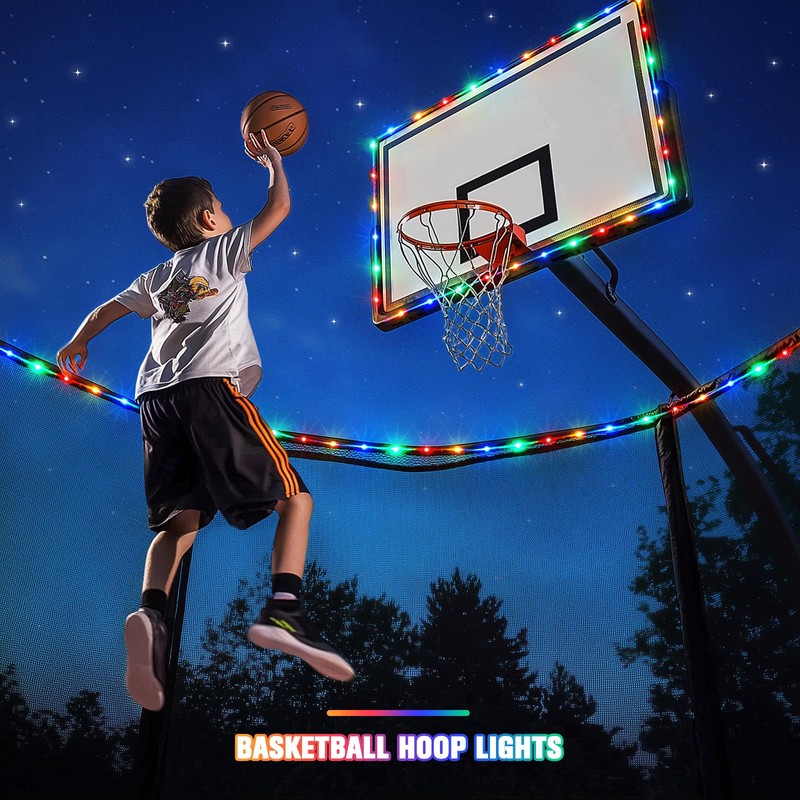 JMEXSUSS 200 LED Trampoline Accessories Solar Rope Light, 66ft IP