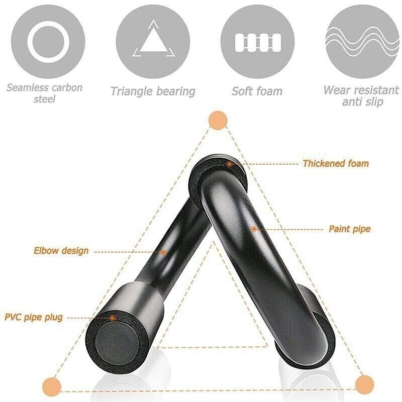 S Shape Push up Stands Pull Bar Fitness Exercise Chest