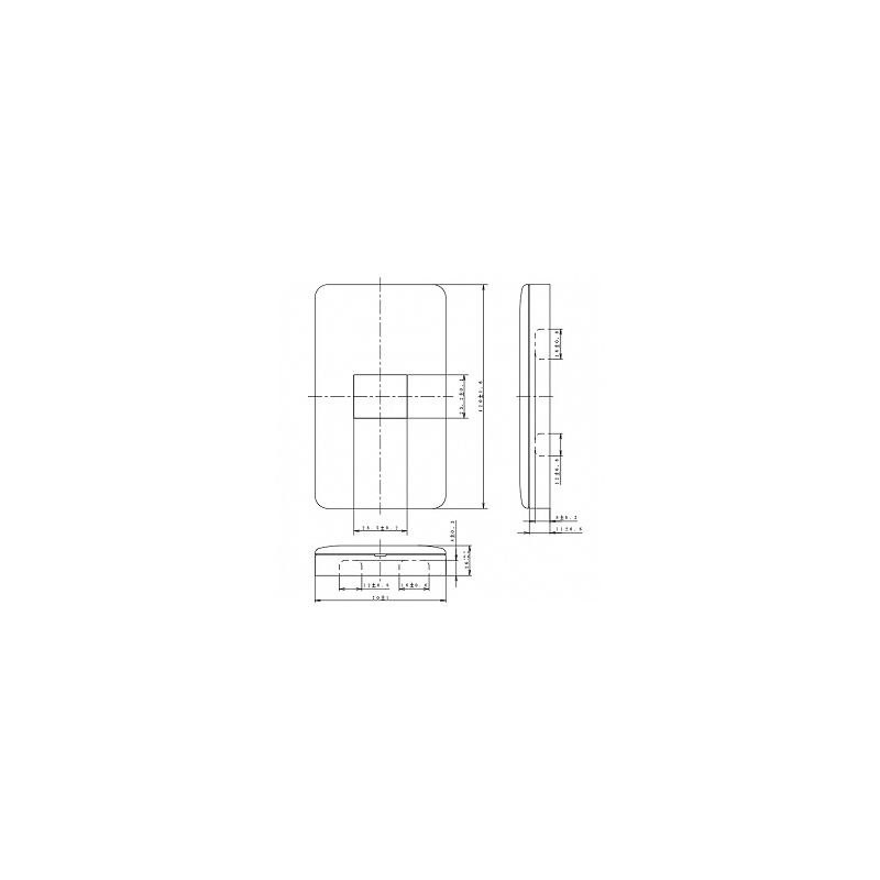 Panasonic WN8051W Modern Waist High Plate for 1 Coat, Milky