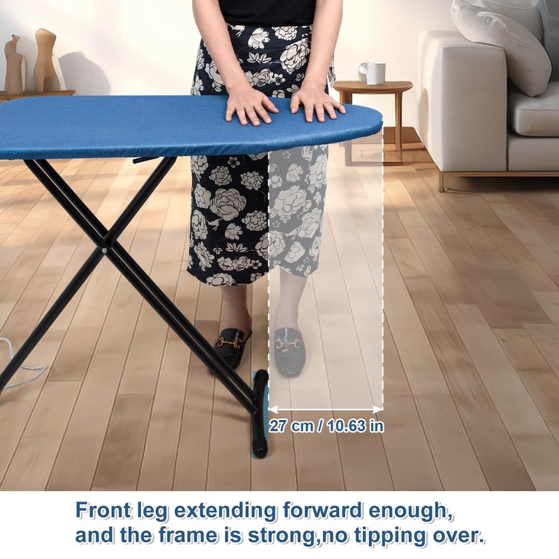 Duwee 12"x36" Ironing Board with Heat Resistant Cover and Thicken