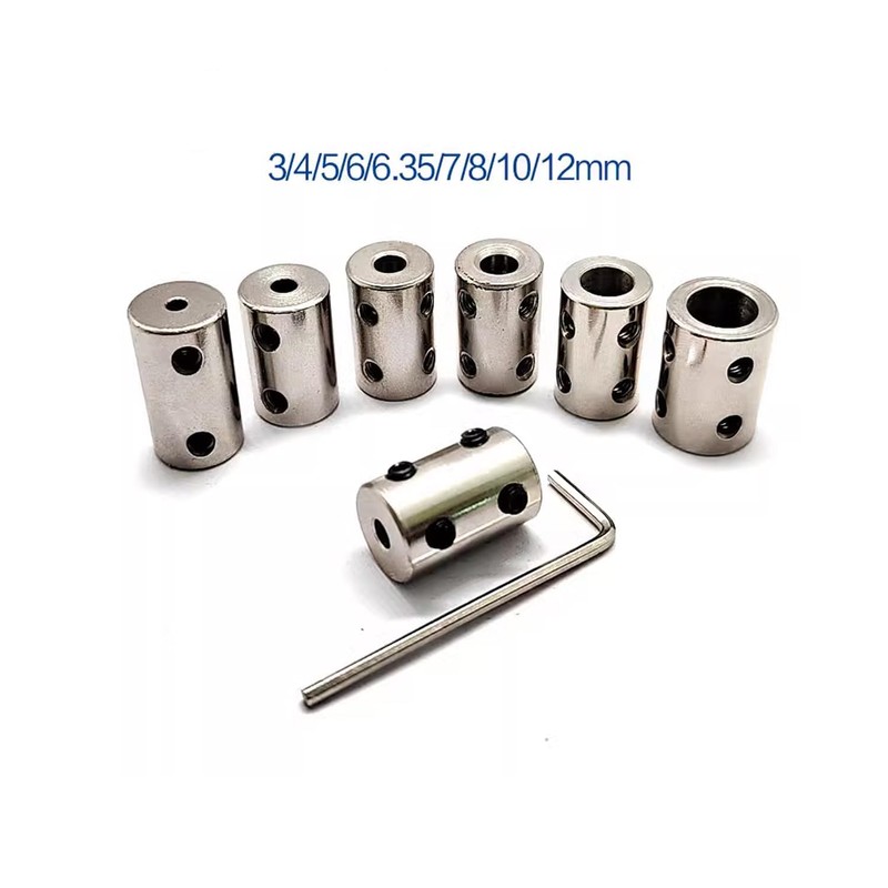 Rigid Coupling Shaft Coupling Connector 3/3.17/4/5/6/6.35/7/8/10/12 mm Hole Selection, Bore