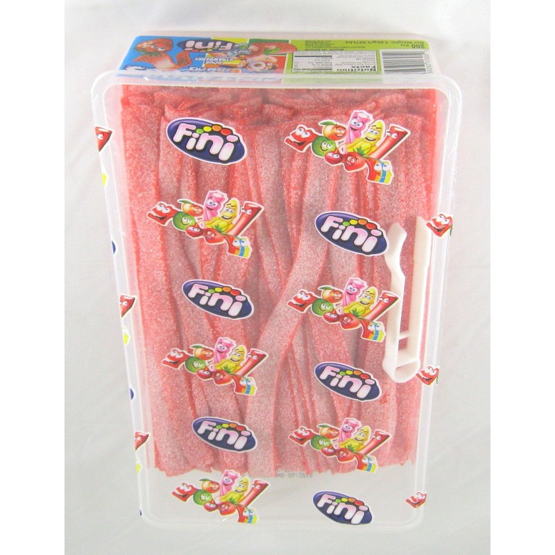 Fini Cintaroos Strawberry Sour Candy Strips 200 Pcs