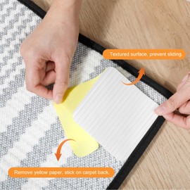 Cozary Non-Slip Mat for Carpet 10 x 10 cm, Washable Carpet Underlay, Non-Slip Carpet Underlay, Cut to Size, Universal Carpet Underlay, Non-Slip Mat, Carpet - Pack of 4