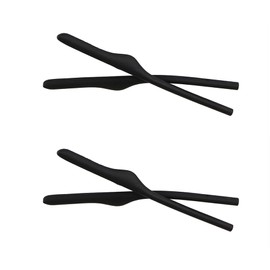PERFFITT Anti-Slip Rubber Silicon Replacement Temple Ear Socks for OX3122 Eye Glasses Sunglasses Frames HTS002 (Black - 2 Pairs)